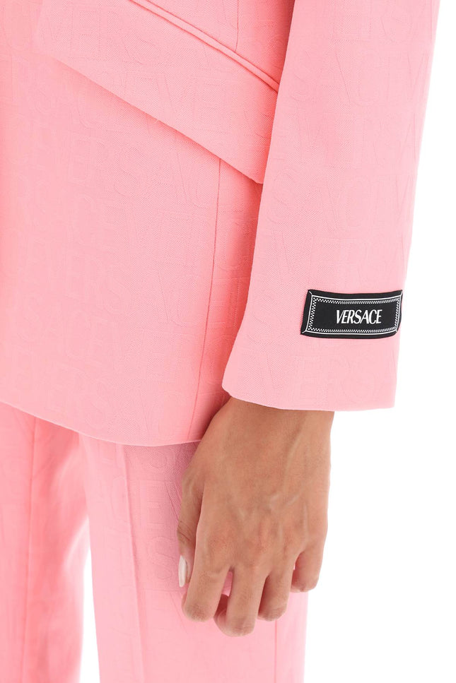 'versace allover' single-breasted jacket - Pink
