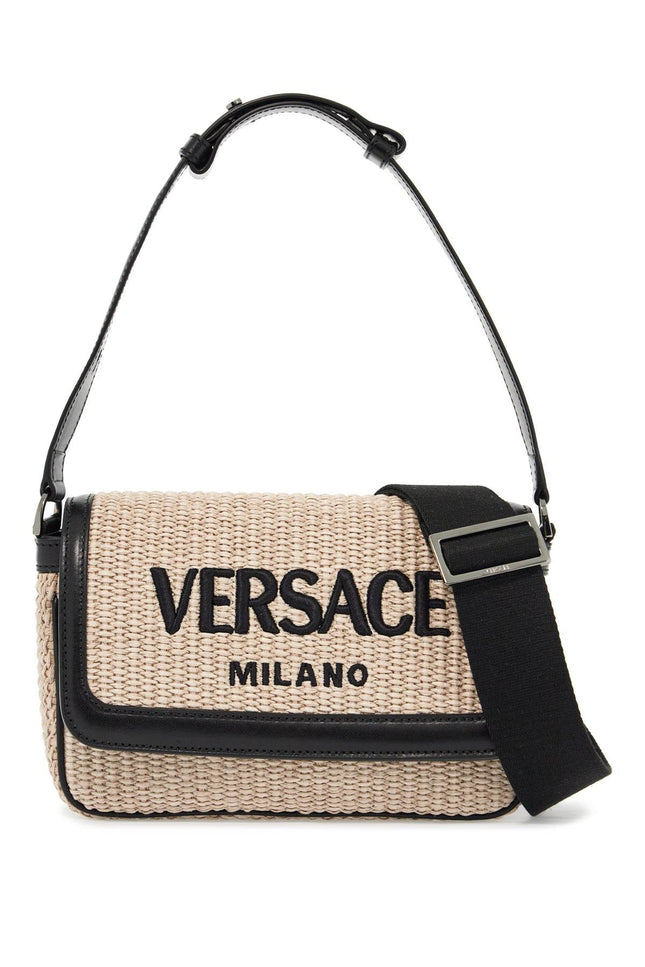 versace milano raffia bag - Black