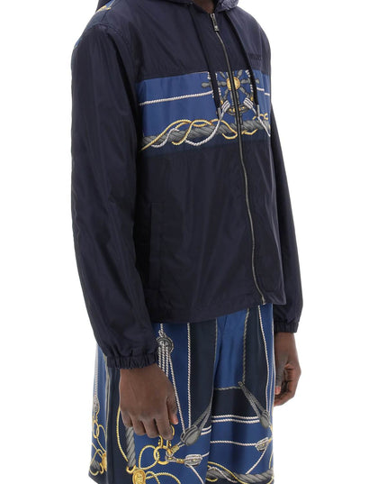 versace nautical hooded jacket