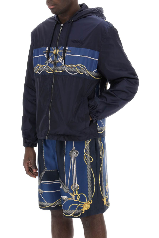 versace nautical hooded jacket