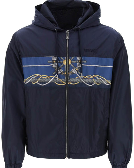 versace nautical hooded jacket