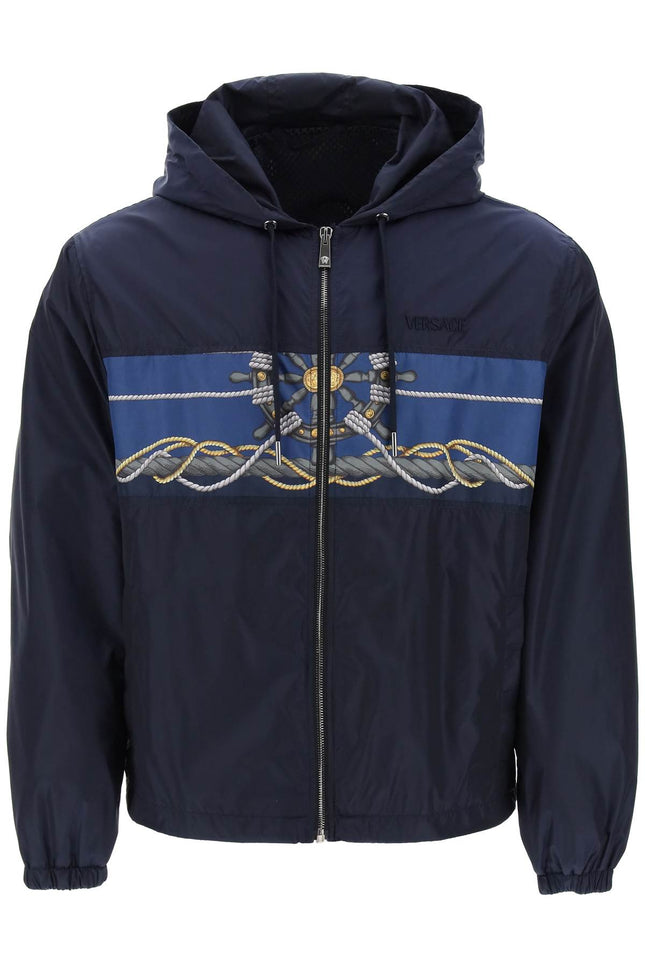 versace nautical hooded jacket