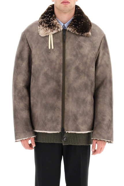 Vintage-Effect Shearling Jacket