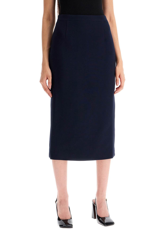 "Virgin Wool Midi Skirt"