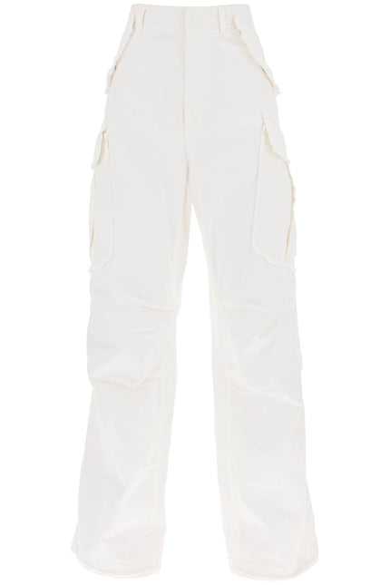 vivi wide leg cargo jeans - White