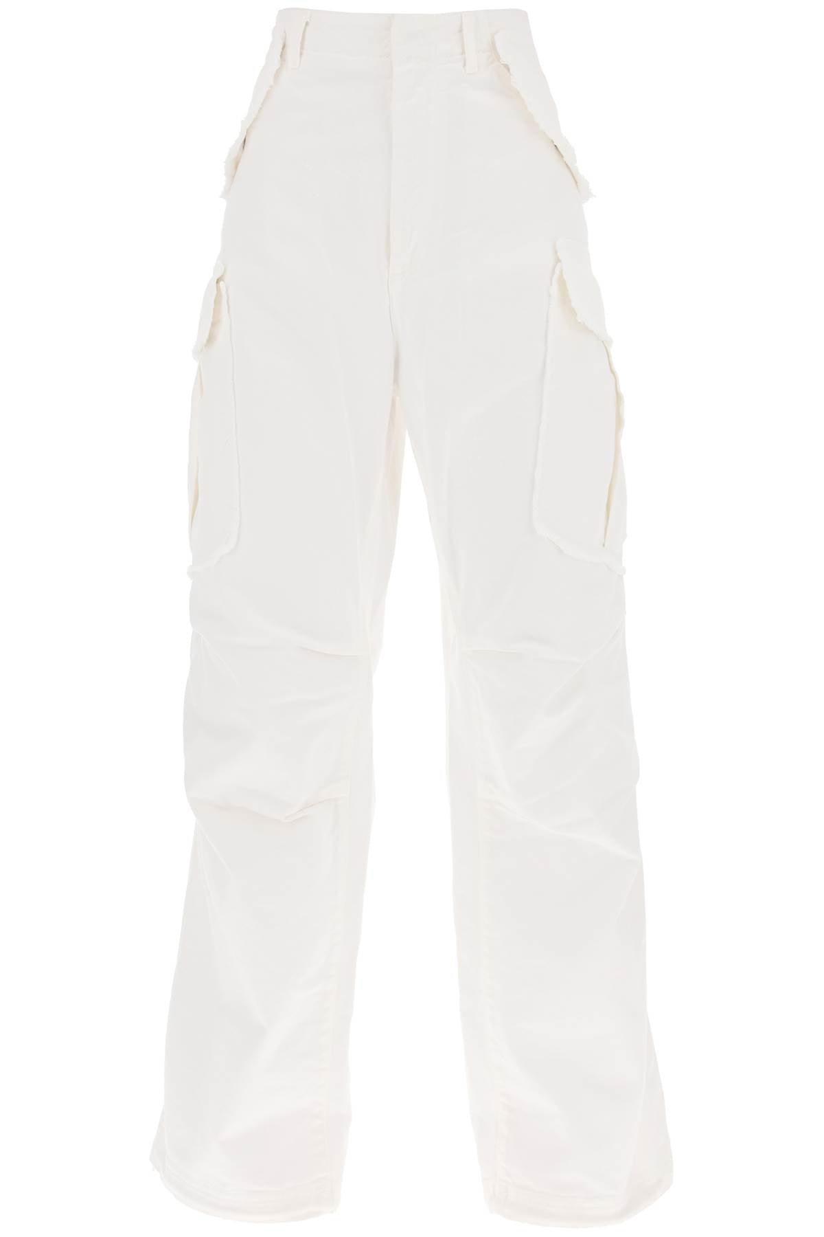 vivi wide leg cargo jeans - White