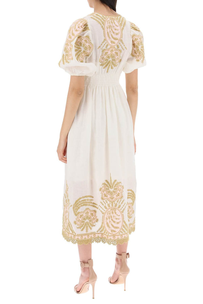 "Waverly Embroidered Linen Dress"