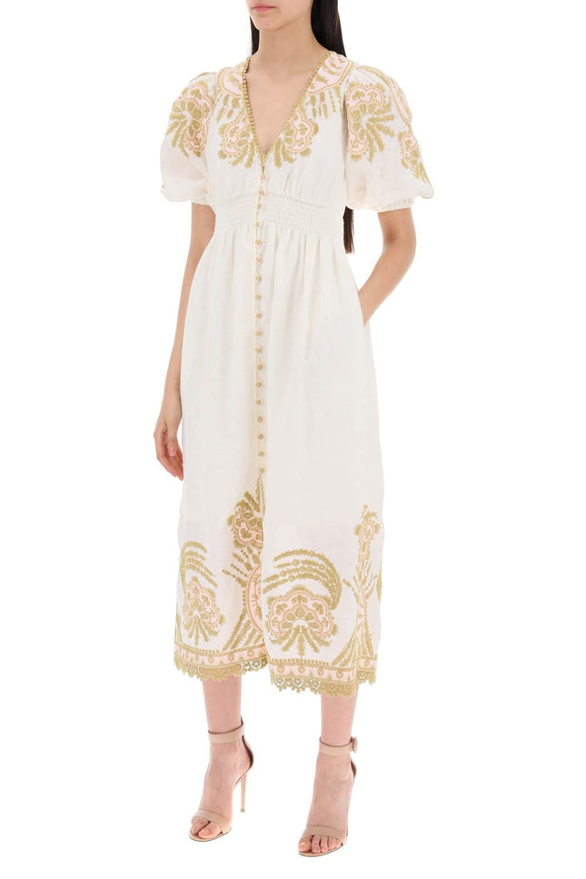 "Waverly Embroidered Linen Dress"