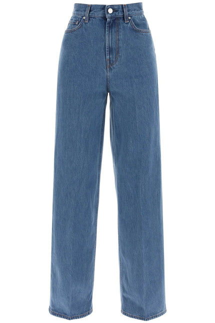 Wide Leg Jeans In Organic Cotton - Blue