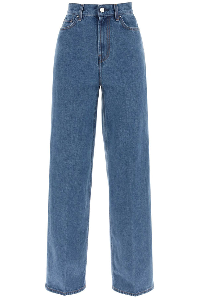 Wide Leg Jeans In Organic Cotton - Blue