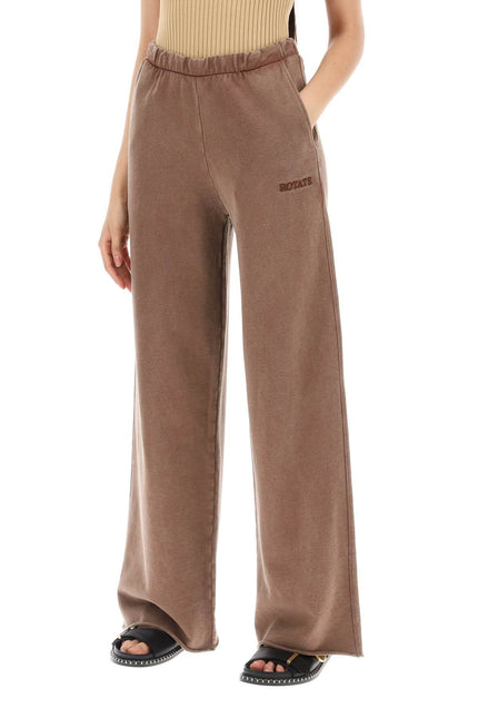 wide-legged sports pants - Brown