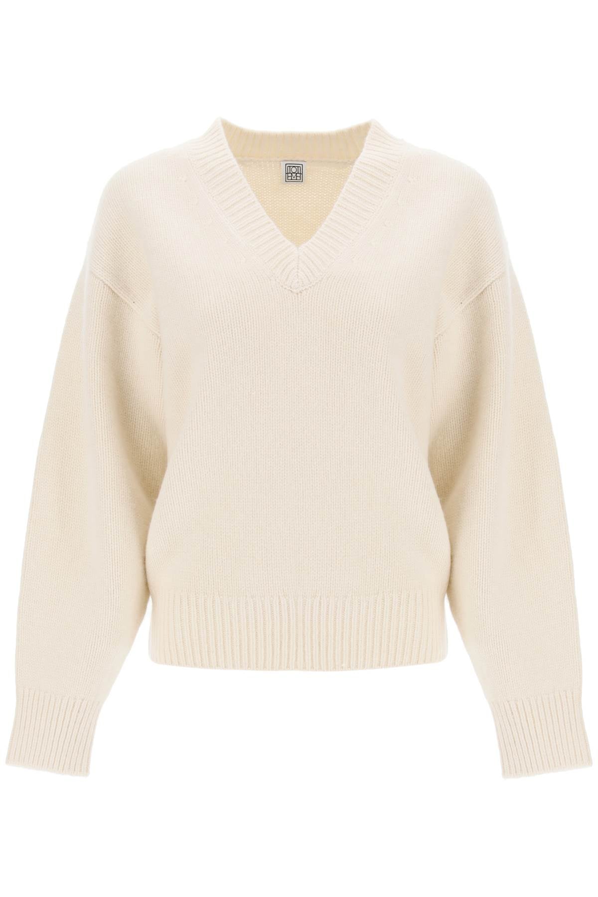Wool And Cashmere Sweater - White