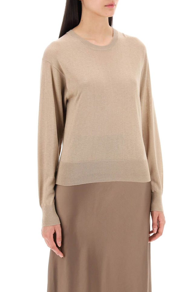 Wool And Silk Blend Pullover Sweater By - Beige