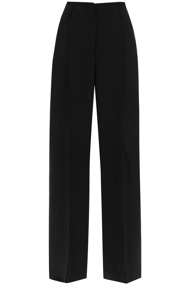 wool-blend tailored pants - Black