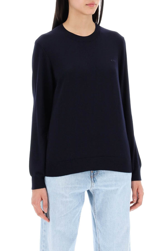 wool crewneck pullover - Blue