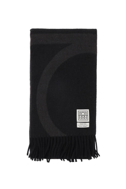 Wool Jacquard Monogram Scarf