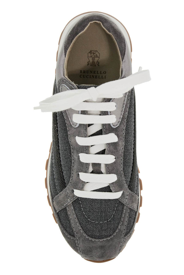 wool sneakers with precious stripe design - Grey