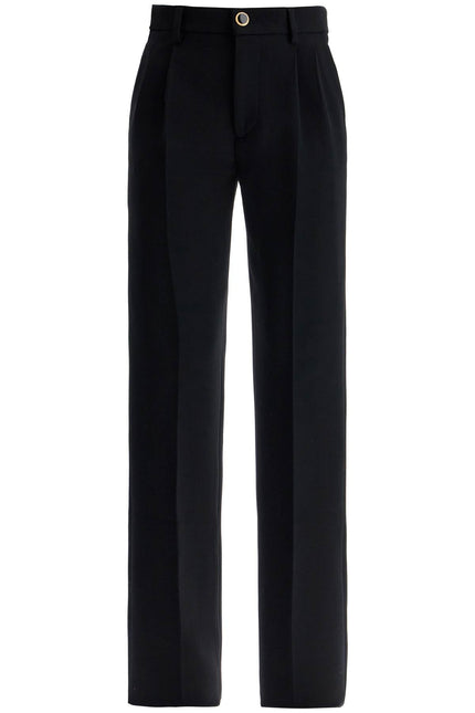 Woolen Cigarette Pants For Women - Black