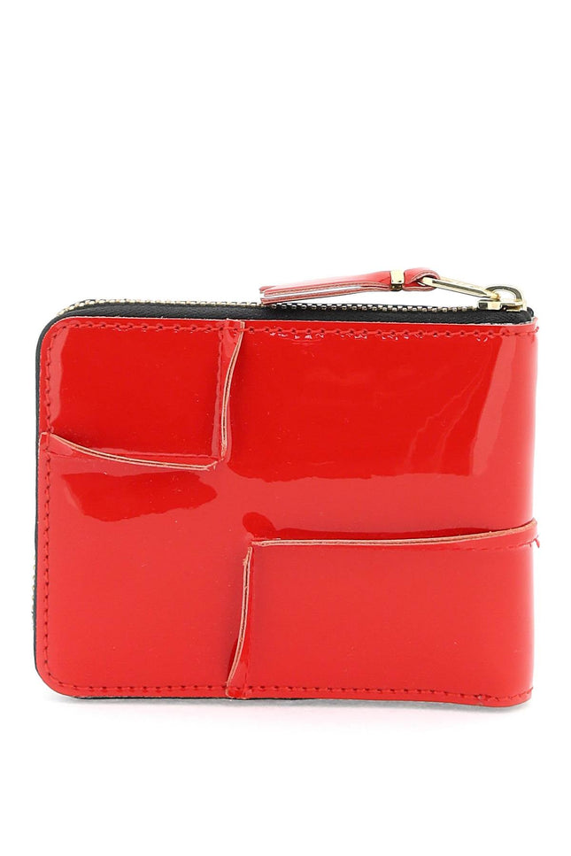Zip Around Patent Leather Wallet With Zipper