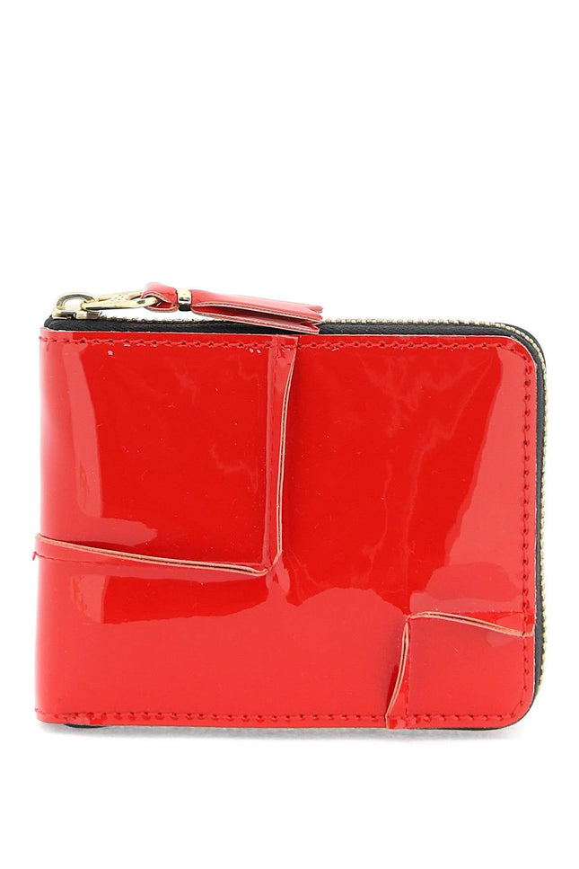 Zip Around Patent Leather Wallet With Zipper