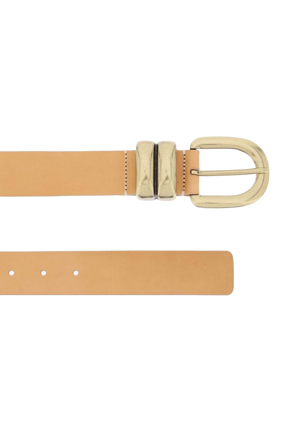 zoira leather belt - Beige