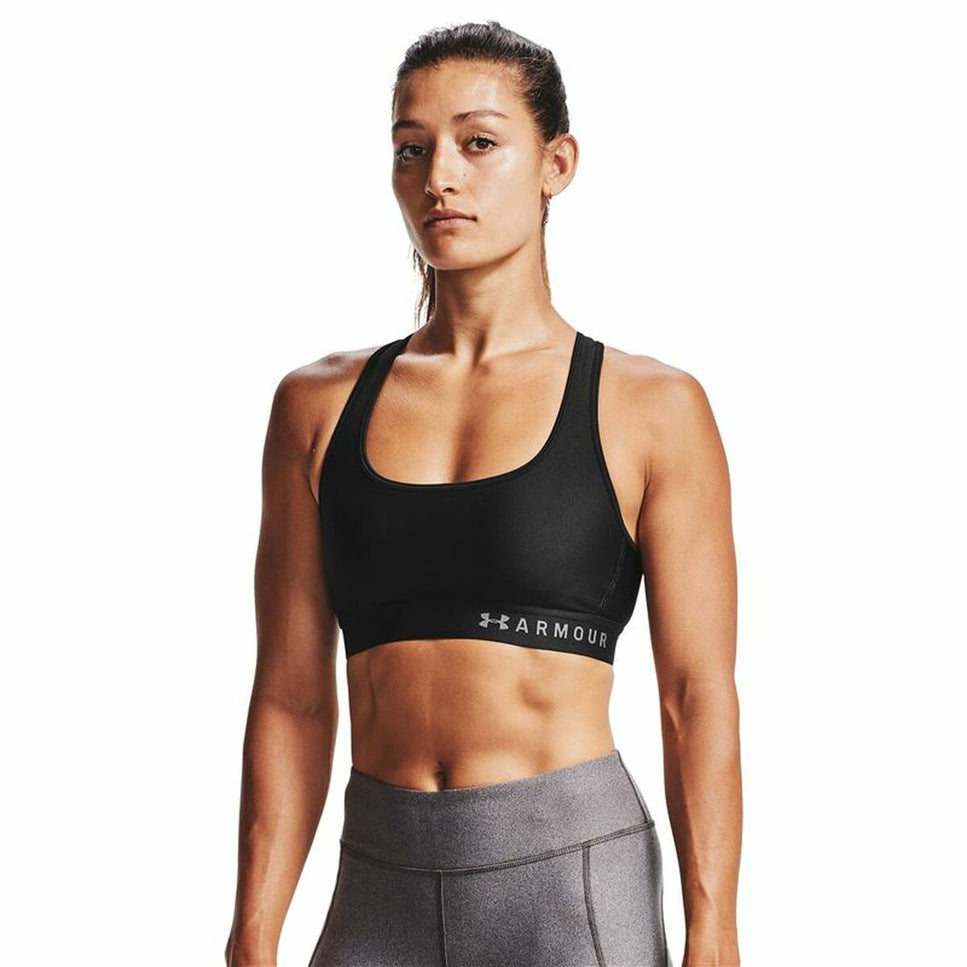 Sports Bra Under Armour Mid Crossback Black-Under Armour-Urbanheer