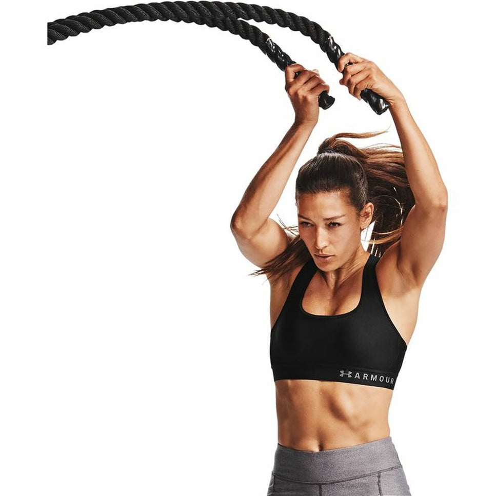 Sports Bra Under Armour Mid Crossback Black-Under Armour-Urbanheer