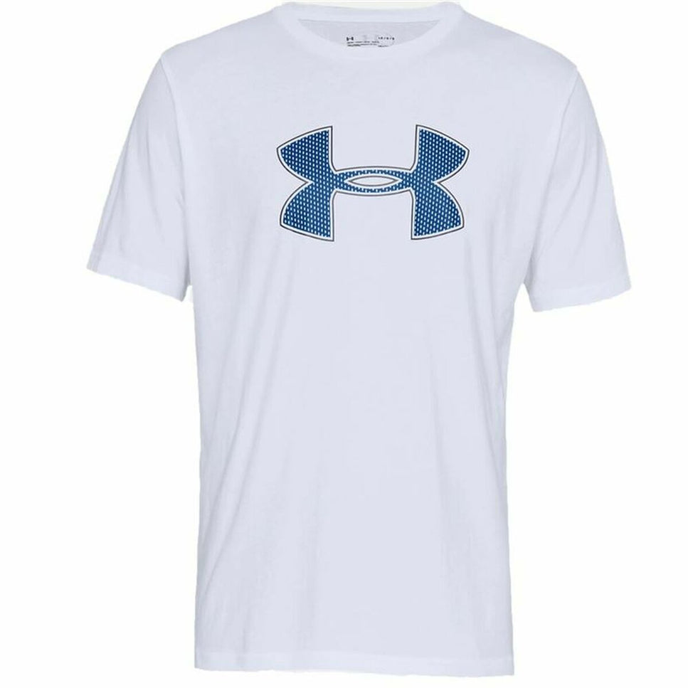 Men’s Short Sleeve T-Shirt Under Armour Fleece Big Logo White-Under Armour-Urbanheer