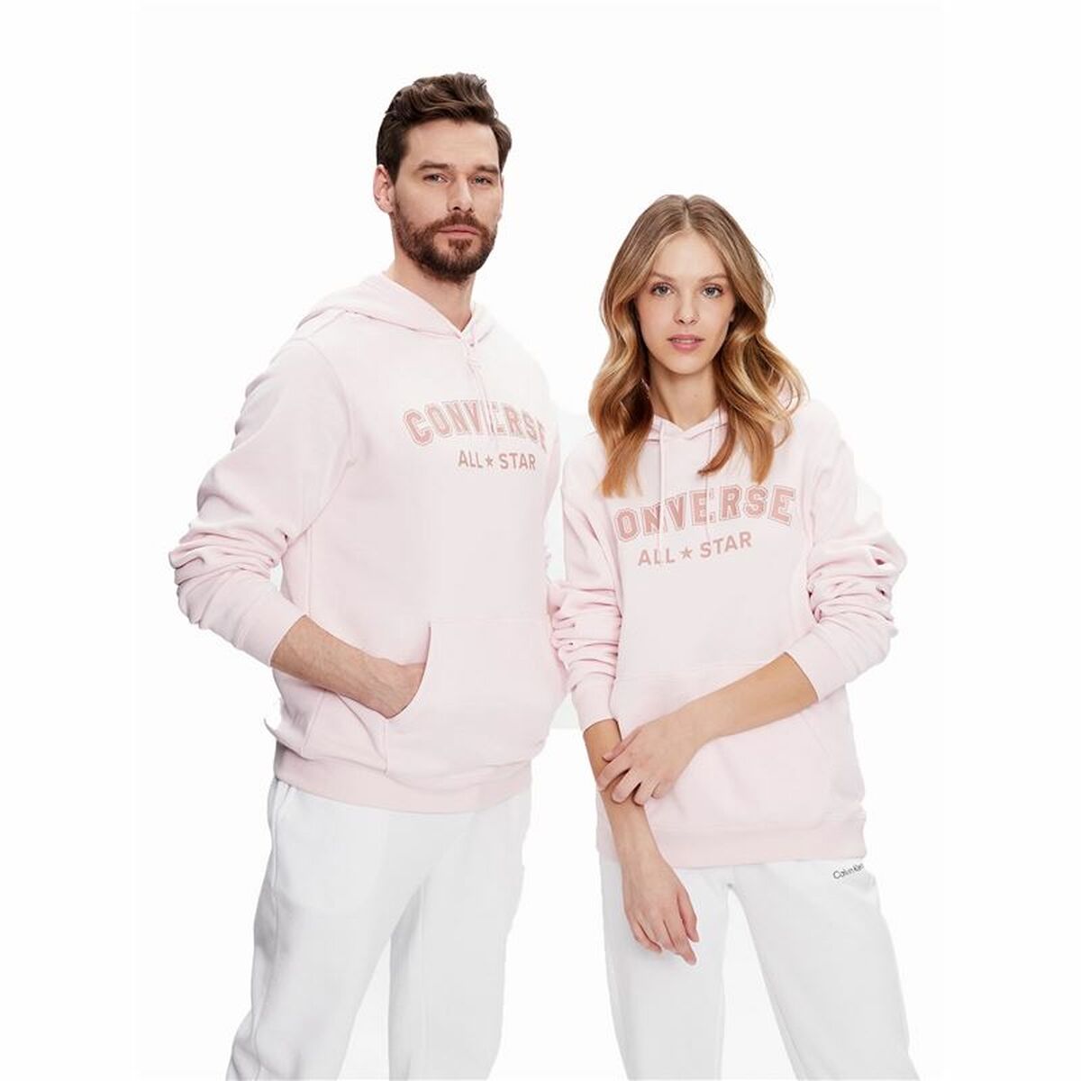 Unisex Hoodie Converse Classic Fit All Star Single Screen Light Pink-Sports | Fitness > Sports material and equipment > Sports sweatshirts-Converse-Urbanheer