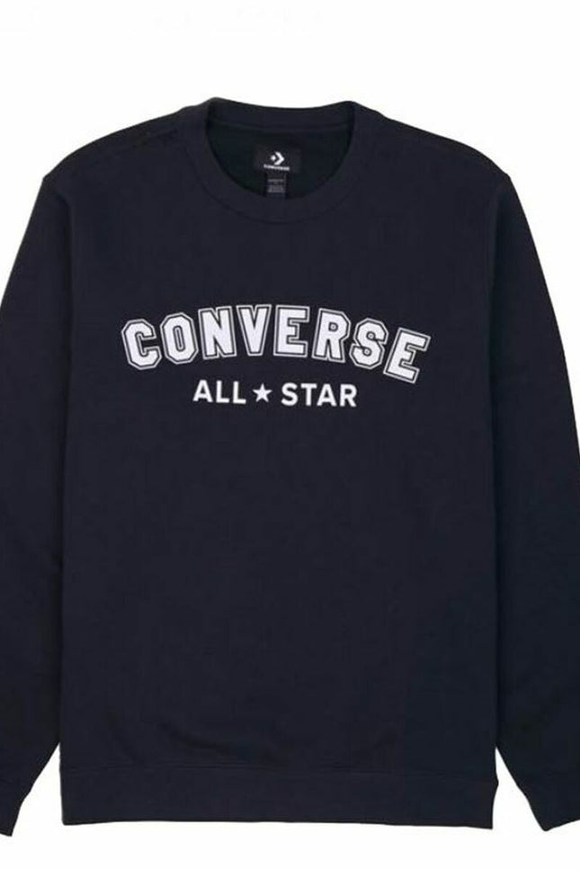 Men’S Sweatshirt Without Hood Converse Classic Fit All Star Single Screen Black-Sports | Fitness > Sports material and equipment > Sports sweatshirts-Converse-Urbanheer