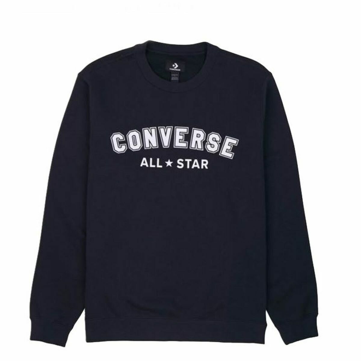 Men’S Sweatshirt Without Hood Converse Classic Fit All Star Single Screen Black-Sports | Fitness > Sports material and equipment > Sports sweatshirts-Converse-Urbanheer