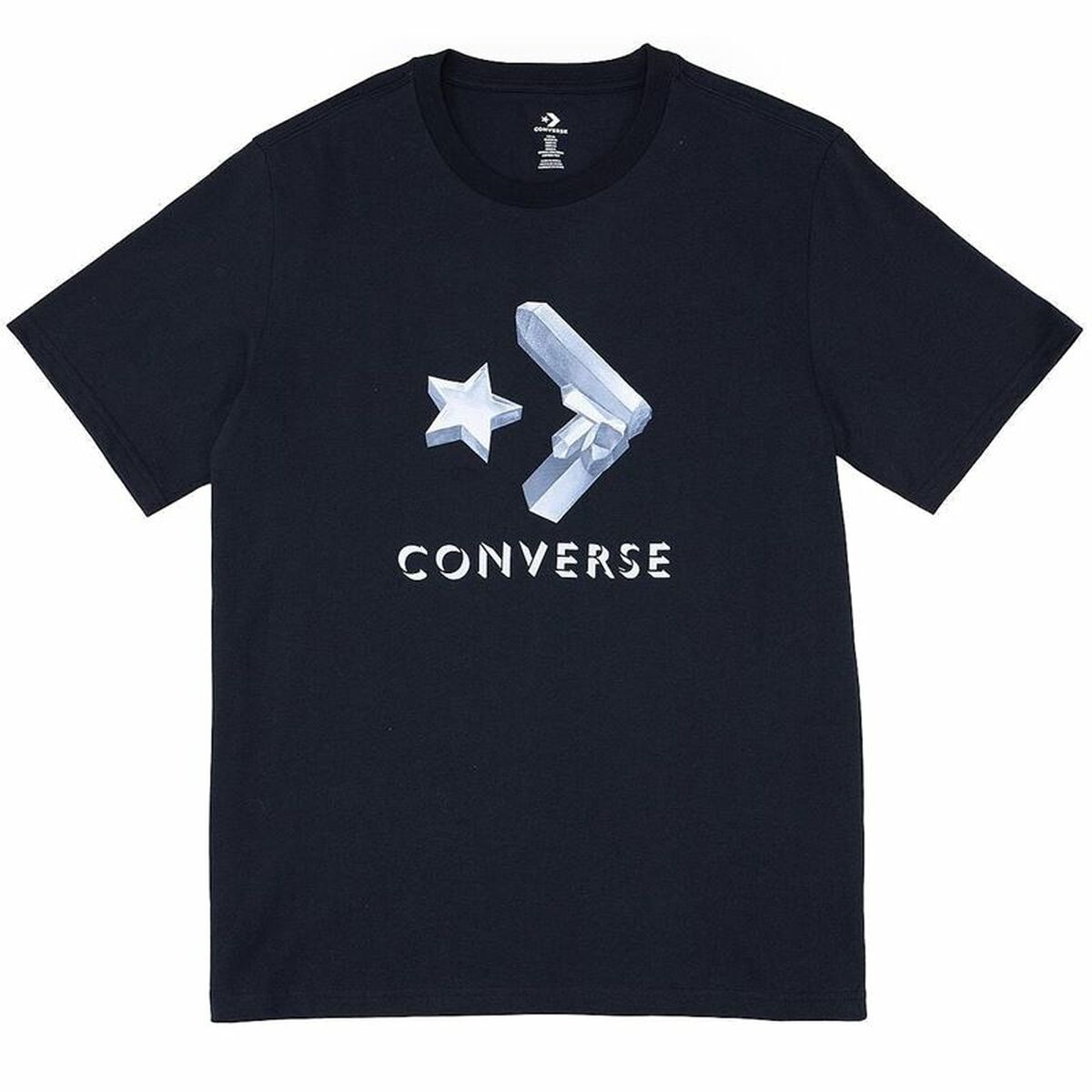 Men’S Short Sleeve T-Shirt Converse Crystals Black-Sports | Fitness > Sports material and equipment > Sports t-shirts-Converse-Urbanheer