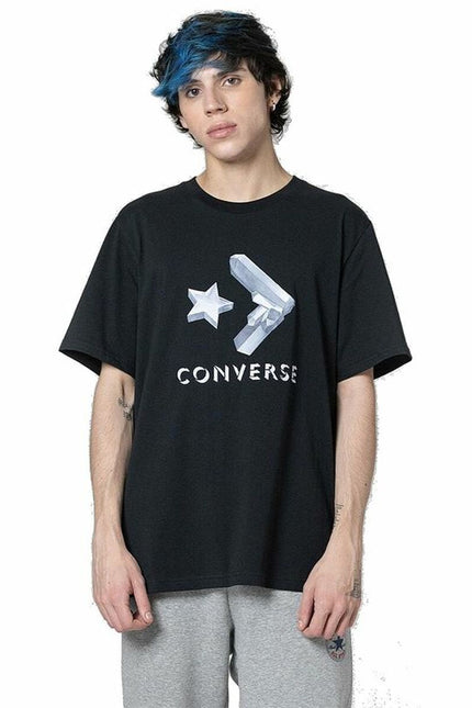 Men’S Short Sleeve T-Shirt Converse Crystals Black-Sports | Fitness > Sports material and equipment > Sports t-shirts-Converse-Urbanheer