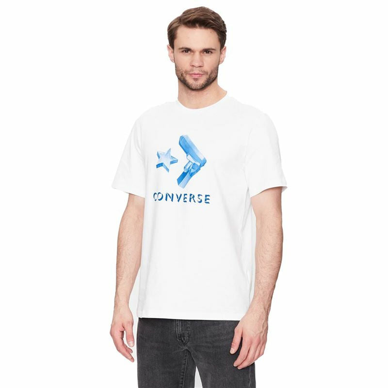 Men’S Short Sleeve T-Shirt Converse Crystals White-Sports | Fitness > Sports material and equipment > Sports t-shirts-Converse-Urbanheer