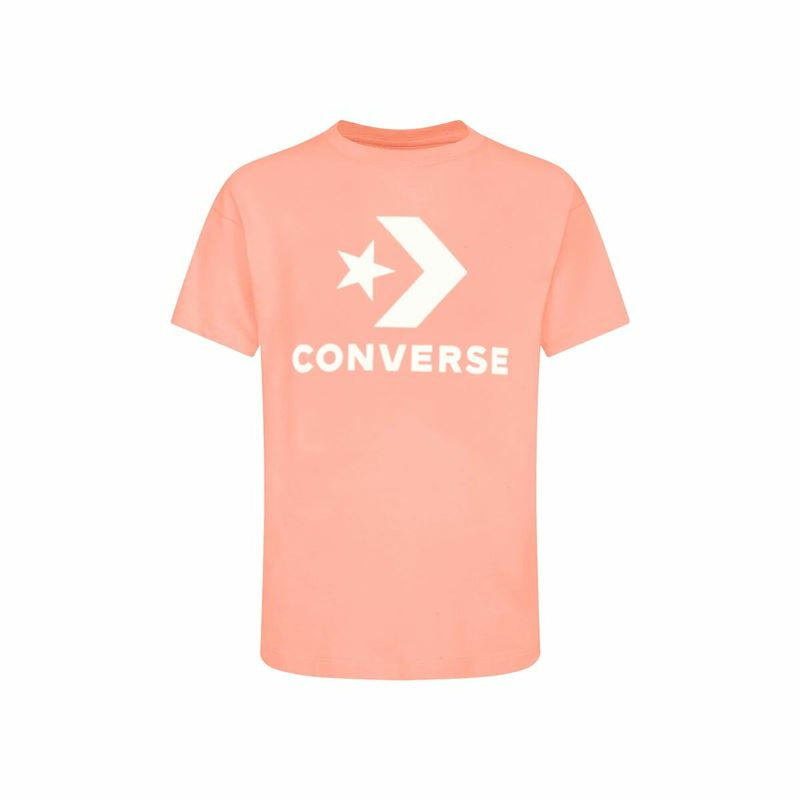 Unisex Short Sleeve T-Shirt Converse Standard Fit Center Front Large Salmon-Sports | Fitness > Sports material and equipment > Sports t-shirts-Converse-Urbanheer