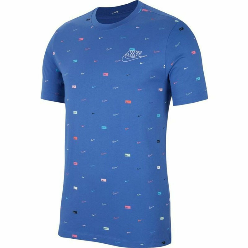 Men’S Short Sleeve T-Shirt Nike Sportswear Indigo-Sports | Fitness > Sports material and equipment > Sports t-shirts-Nike-Urbanheer