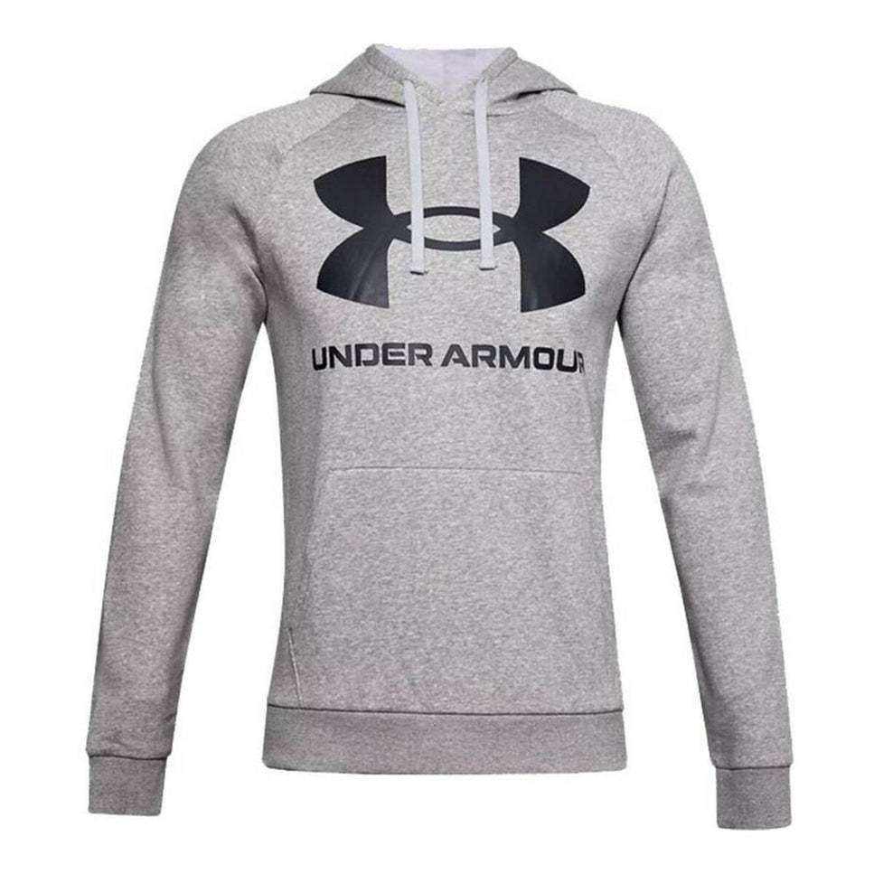 Men’S Hoodie Under Armour Rival Big Logo Light Grey-Under Armour-Urbanheer