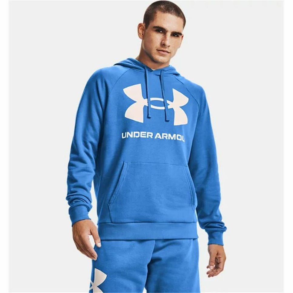 Men’S Hoodie Under Armour Rival Big Logo Blue-Under Armour-Urbanheer