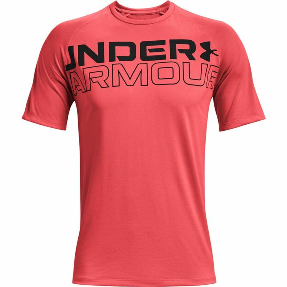 Men’S Short Sleeve T-Shirt Under Armour Tech 2.0 Red-Under Armour-Urbanheer