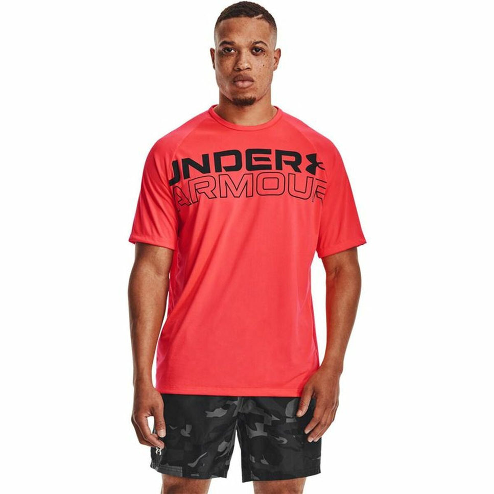 Men’S Short Sleeve T-Shirt Under Armour Tech 2.0 Red-Under Armour-Urbanheer