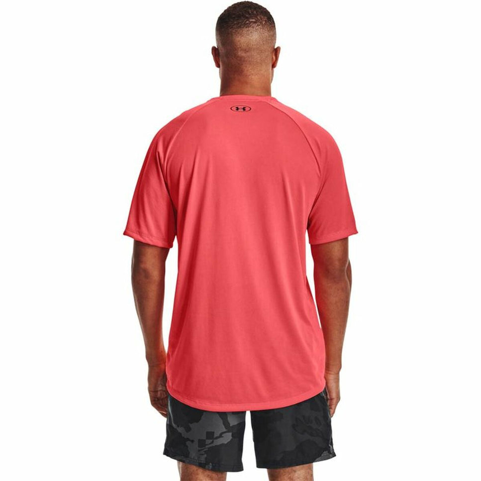 Men’S Short Sleeve T-Shirt Under Armour Tech 2.0 Red-Under Armour-Urbanheer