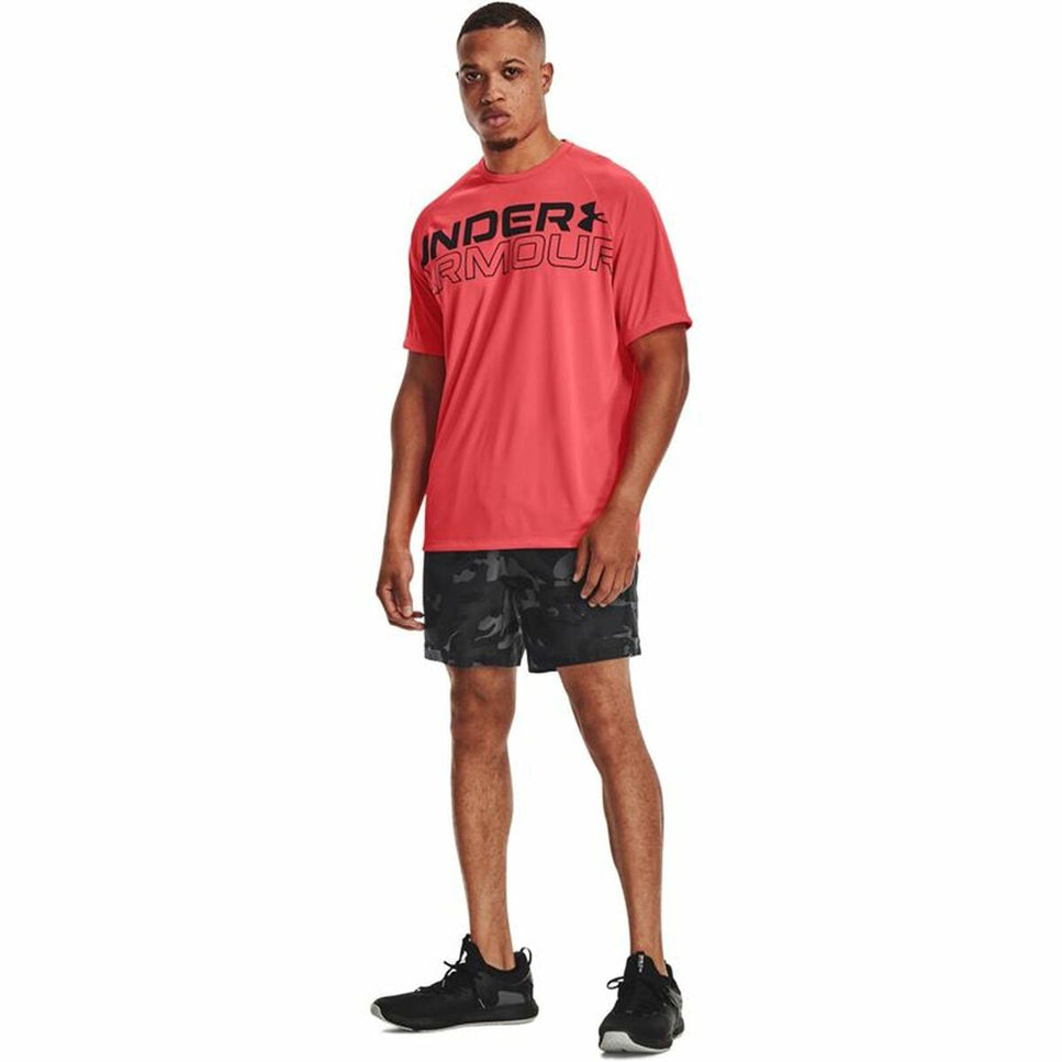 Men’S Short Sleeve T-Shirt Under Armour Tech 2.0 Red-Under Armour-Urbanheer