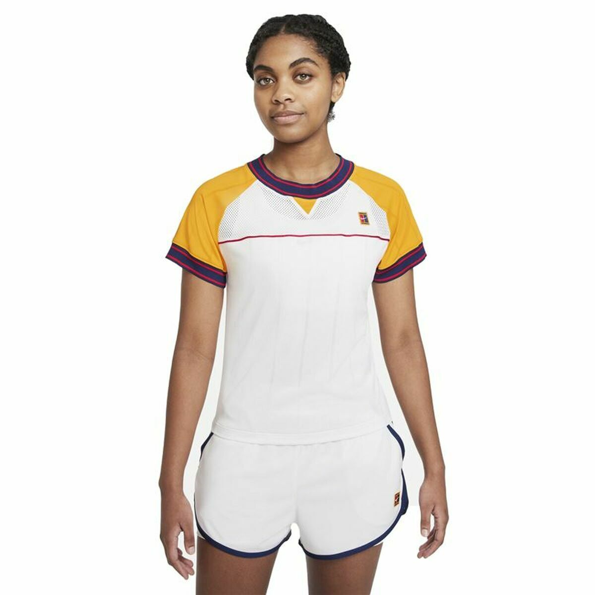 Women’S Short Sleeve T-Shirt Nike Court Dri-Fit Slam White-Nike-Urbanheer