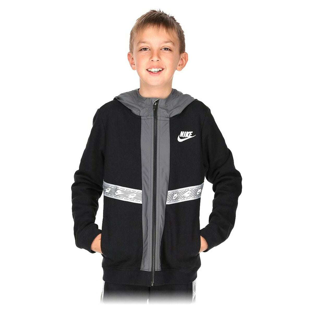 Children'S Sports Jacket Nike Black Cotton-Nike-Urbanheer