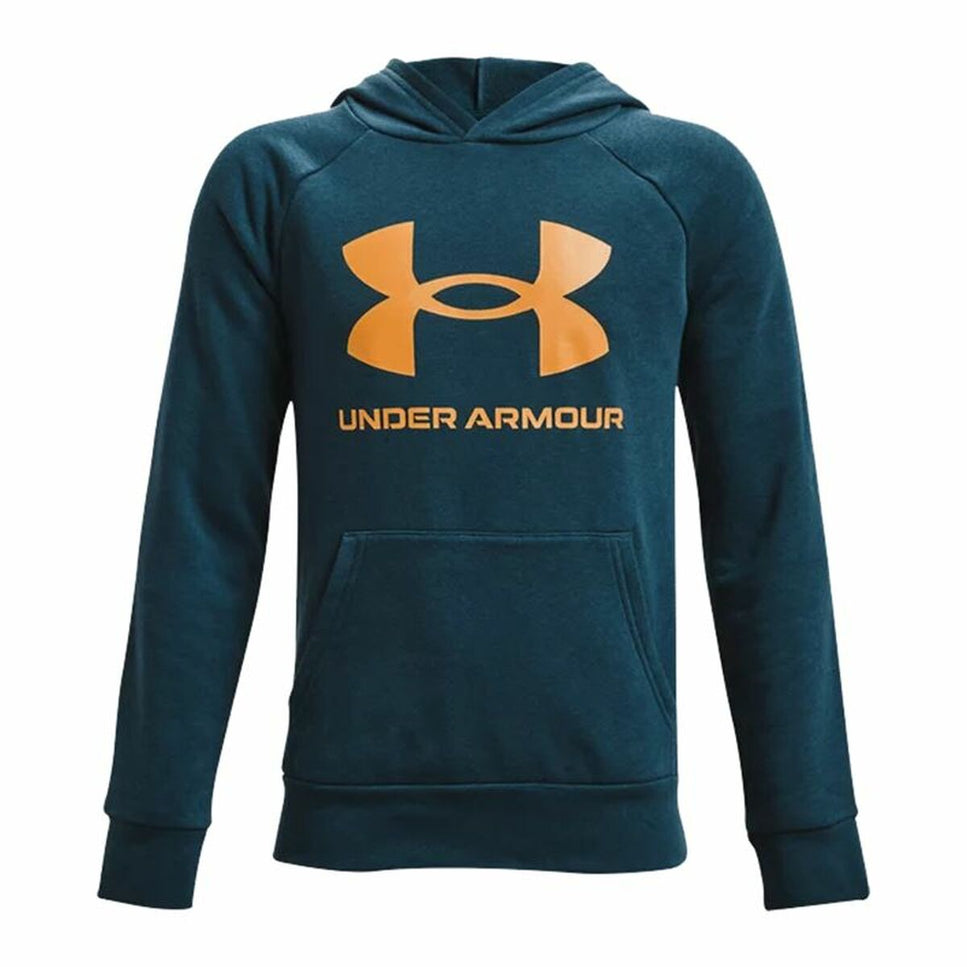 Children’s Hoodie Under Armour Rival Fleece Hoodie Cyan-Under Armour-Urbanheer