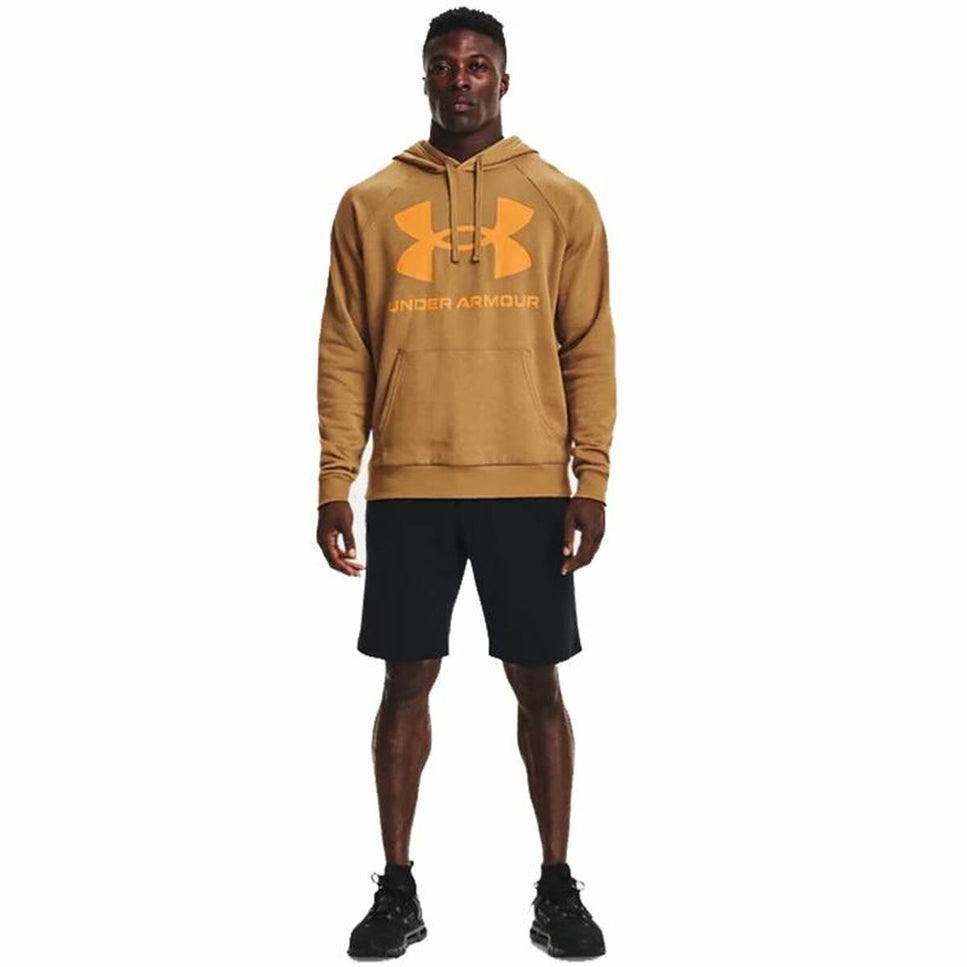 Men’s Hoodie Under Armour Rival Big Logo Ocre-Clothing - Men-Under Armour-Urbanheer