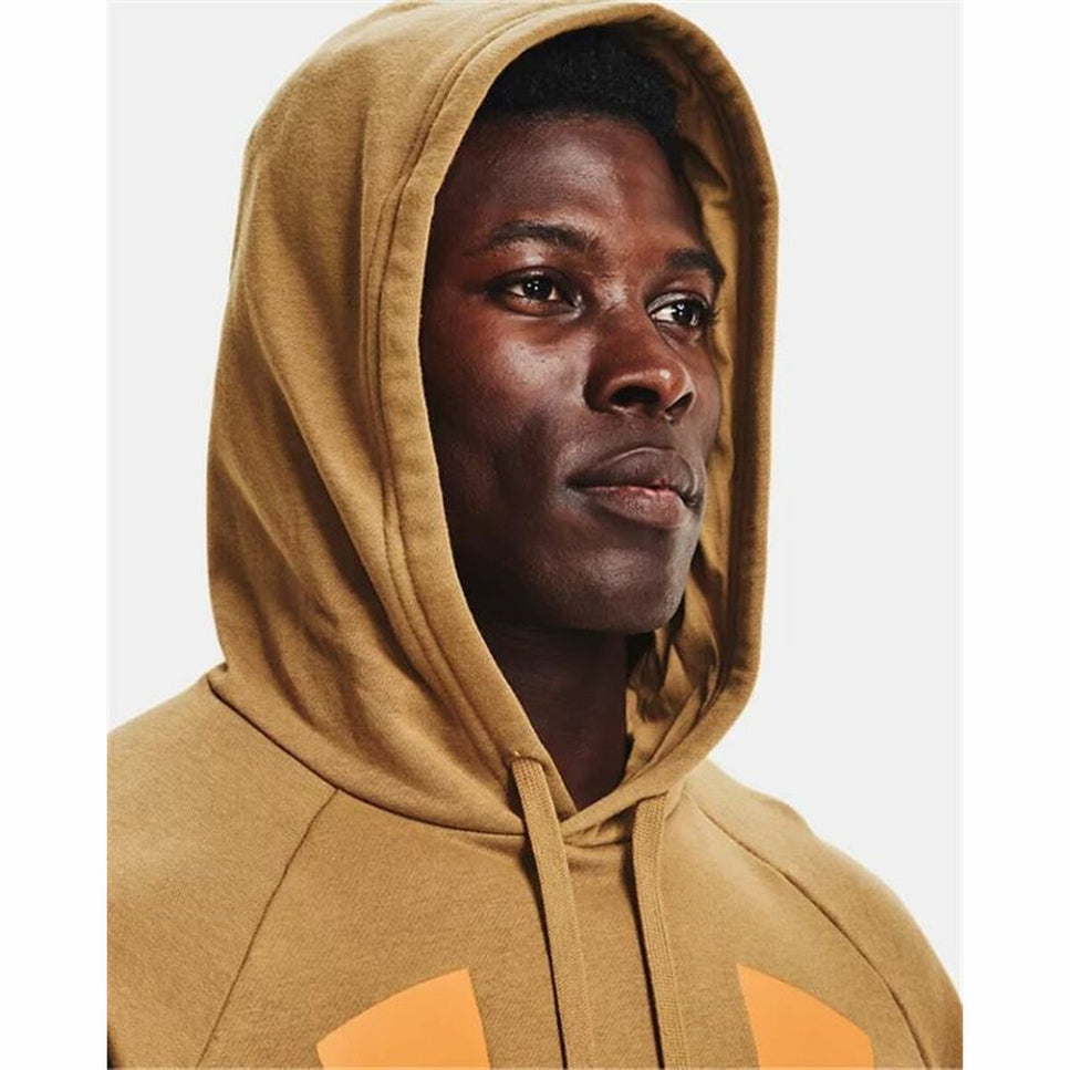 Men’s Hoodie Under Armour Rival Big Logo Ocre-Clothing - Men-Under Armour-Urbanheer