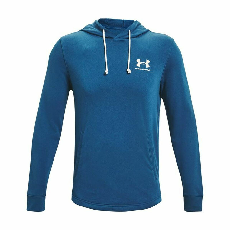 Men’S Hoodie Under Armour Rival Terry Blue-Clothing - Men-Under Armour-Urbanheer