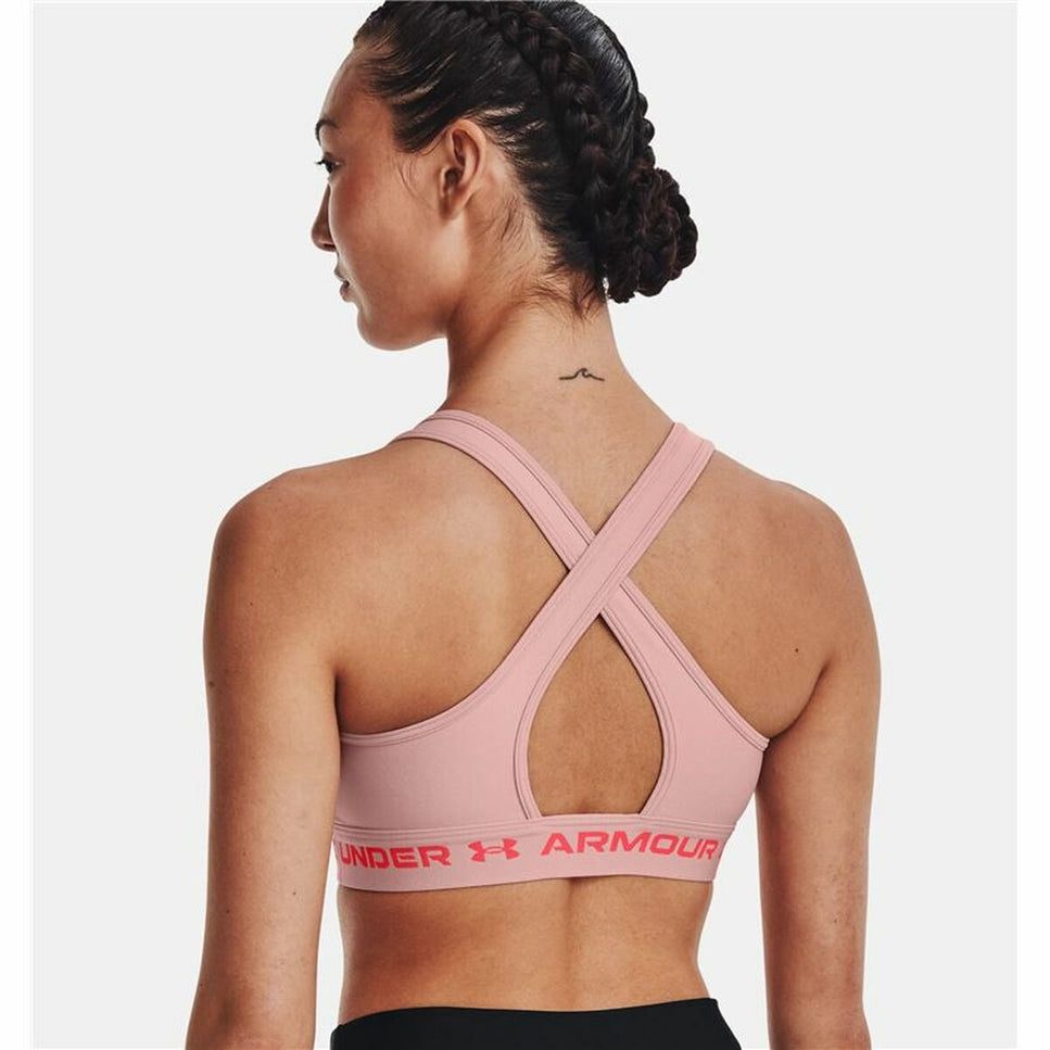 Sports Bra Under Armour Crossback Mid Pink-Under Armour-Urbanheer