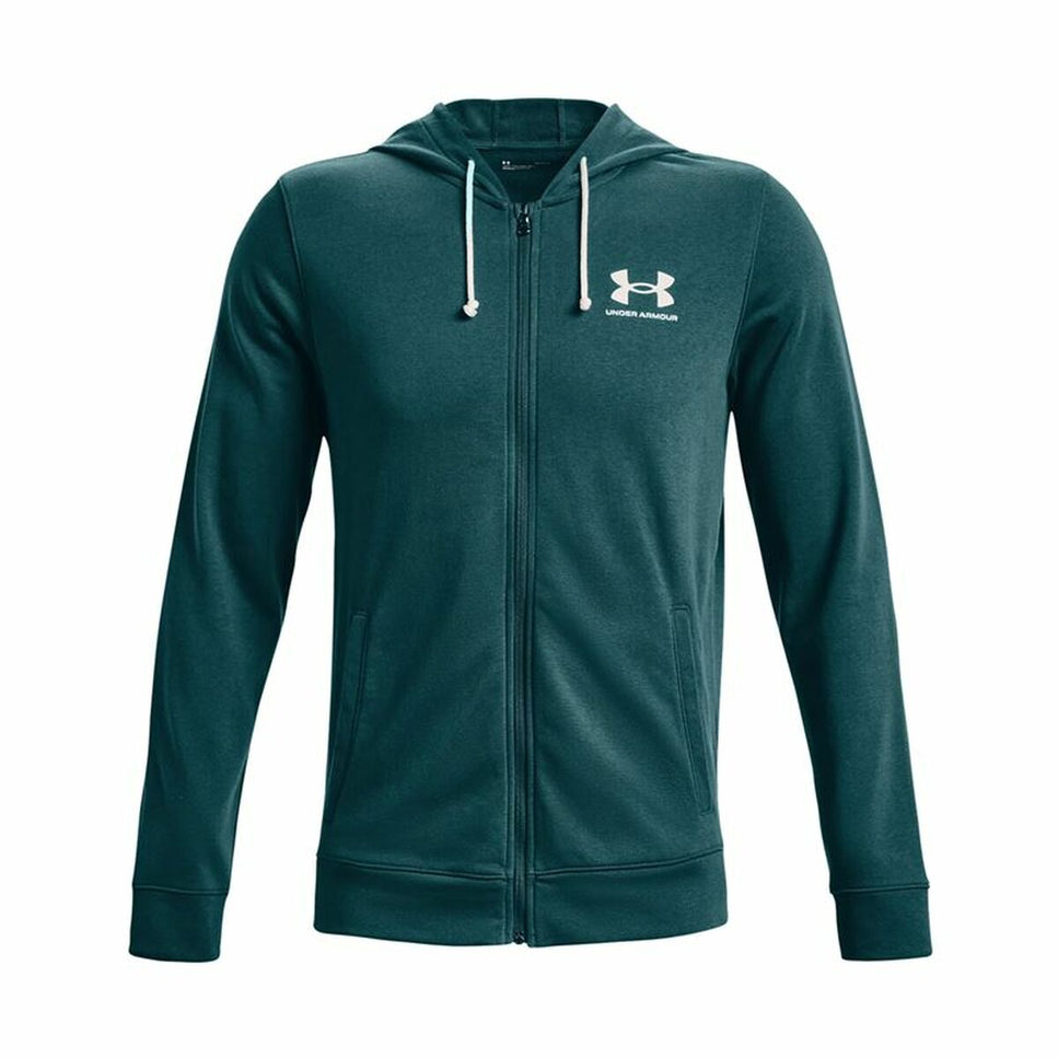 Men'S Sports Jacket Under Armour Rival Terry Green-Clothing - Men-Under Armour-Urbanheer